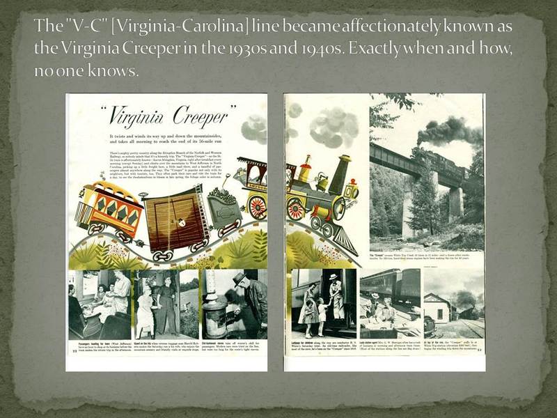 The Virginia-Creeper (Virginia-Carolina Railway)