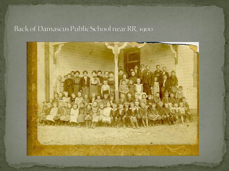 Back of Damascus Public School near Railroad, 1900