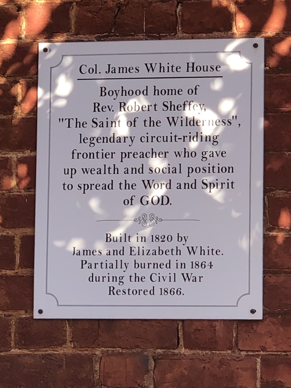 Marker Col. James White House